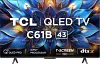 TCL C61B 43 inch Ultra HD 4K Smart QLED TV (43C61B)