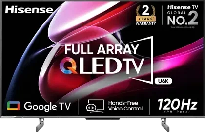 Hisense U6K 65 inch Ultra HD 4K Smart QLED TV (65U6K)