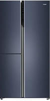 Haier 598L, Graphite Black Finish, 3 Door Side by side Refrigerator HRT-683GKU1