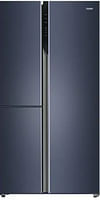 Haier 598L, Graphite Black Finish, 3 Door Side by side Refrigerator HRT-683GKU1