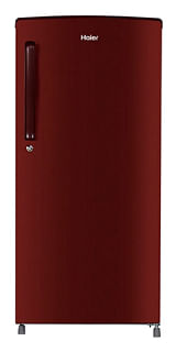 Haier 175 L, 2 Star, Red Mono Finish Direct Cool Single Door Refrigerator