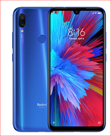 Xiaomi Redmi Note 7S Front & Back View