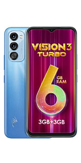 itel Vision 3 Turbo Front & Back View