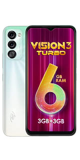itel Vision 3 Turbo Front & Back View