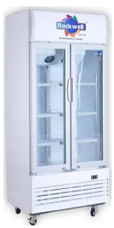 Rockwell RVC580A 420 L Double Glass Door Visi Cooler